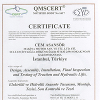Cem's Lift Asansr Tasarm, Montaj, Kontrol Sertifikas 