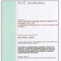 Cem's Lift Asansr ISO 9001-2000