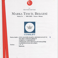 Cem's Lift Asansr Marka Tescil Belgesi