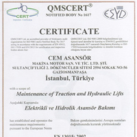 Cem's Lift Asansr Bakm Sertifikas